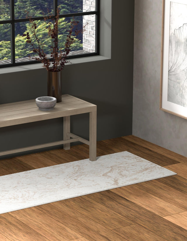 Ivory 2' 7 x 10' Laguna Runner Area Rug 100% Polypropylene Modern Contemporary Carpet for Bedrooms, Living Room, Dining, Office for Sale at Rug Engine