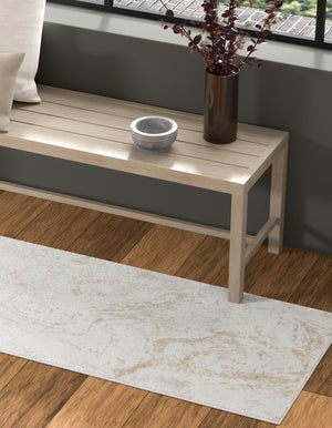 Ivory 2' 7 x 8' Laguna Runner Area Rug 100% Polypropylene Modern Contemporary Carpet for Bedrooms, Living Room, Dining, Office for Sale at Rug Engine