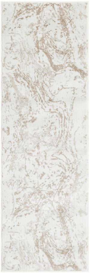 Ivory 2' x 6' 1 Laguna Runner Area Rug 100% Polypropylene Modern Contemporary Carpet for Bedrooms, Living Room, Dining, Office for Sale at Rug Engine