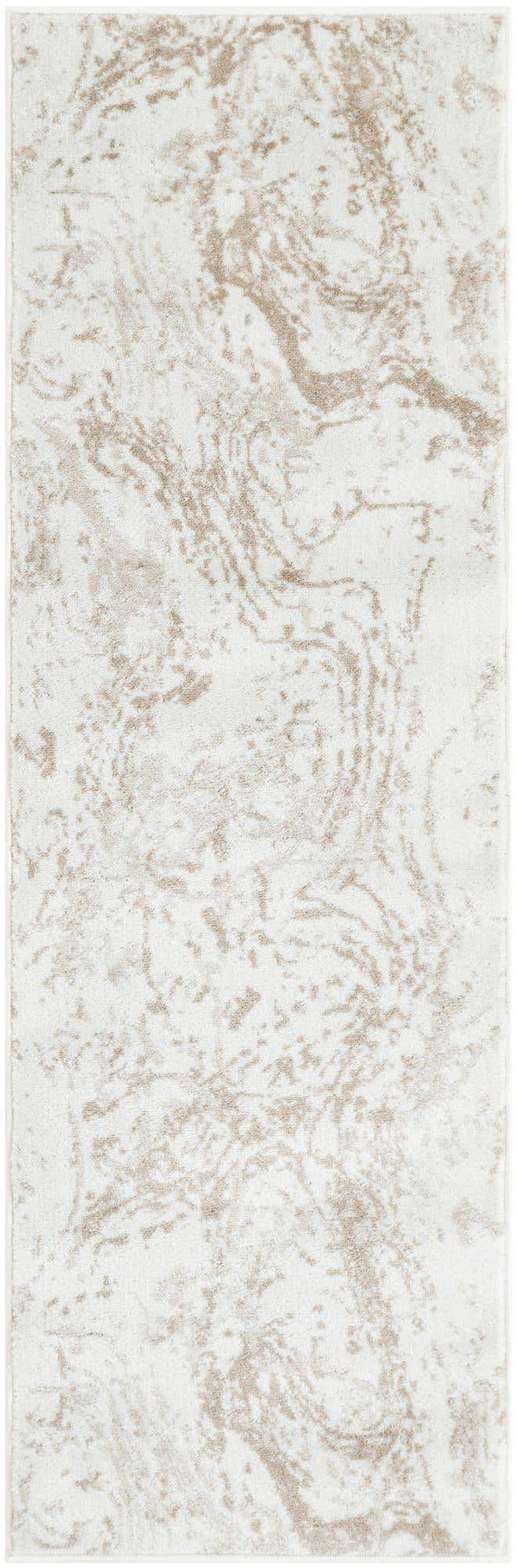 Ivory 2' x 6' 1 Laguna Runner Area Rug 100% Polypropylene Modern Contemporary Carpet for Bedrooms, Living Room, Dining, Office for Sale at Rug Engine