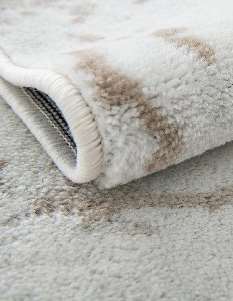 Ivory 7' 10 x 7' 10 Laguna Round Area Rug 100% Polypropylene Modern Contemporary Carpet for Bedrooms, Living Room, Dining, Office for Sale at Rug Engine