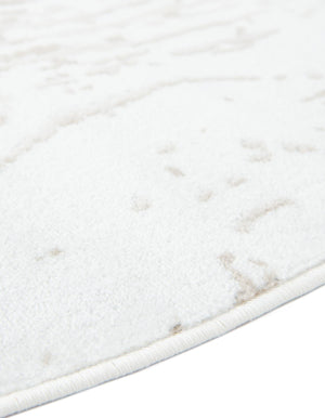 Ivory 7' 10 x 7' 10 Laguna Round Area Rug 100% Polypropylene Modern Contemporary Carpet for Bedrooms, Living Room, Dining, Office for Sale at Rug Engine
