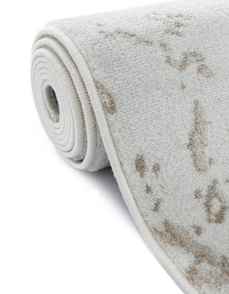 Ivory 7' 10 x 7' 10 Laguna Round Area Rug 100% Polypropylene Modern Contemporary Carpet for Bedrooms, Living Room, Dining, Office for Sale at Rug Engine