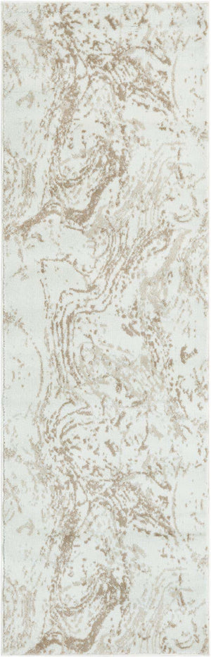 Ivory 2' 7 x 8' Laguna Runner Area Rug 100% Polypropylene Modern Contemporary Carpet for Bedrooms, Living Room, Dining, Office for Sale at Rug Engine