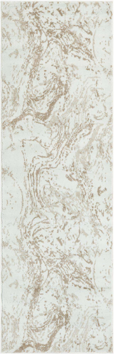 Ivory 2' 7 x 8' Laguna Runner Area Rug 100% Polypropylene Modern Contemporary Carpet for Bedrooms, Living Room, Dining, Office for Sale at Rug Engine