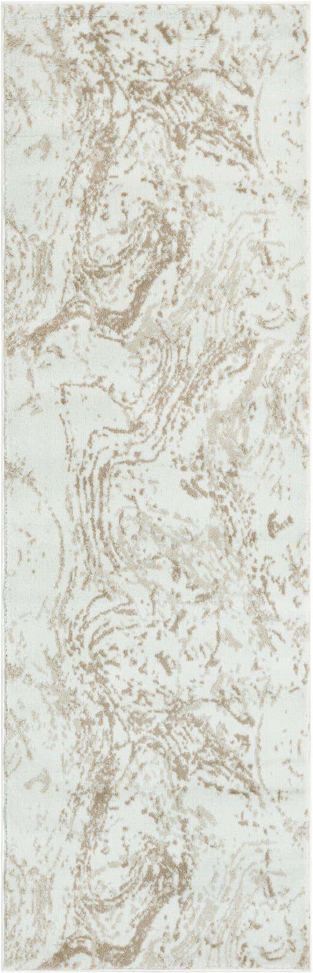 Ivory 2' 7 x 8' Laguna Runner Area Rug 100% Polypropylene Modern Contemporary Carpet for Bedrooms, Living Room, Dining, Office for Sale at Rug Engine