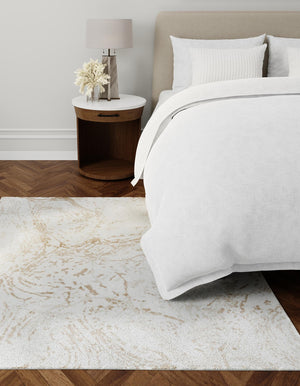 Ivory 7' 10 x 7' 10 Laguna Square Area Rug 100% Polypropylene Modern Contemporary Carpet for Bedrooms, Living Room, Dining, Office for Sale at Rug Engine
