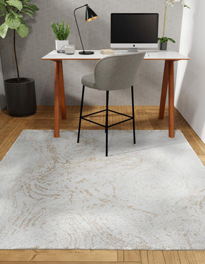 Ivory 7' 10 x 7' 10 Laguna Square Area Rug 100% Polypropylene Modern Contemporary Carpet for Bedrooms, Living Room, Dining, Office for Sale at Rug Engine