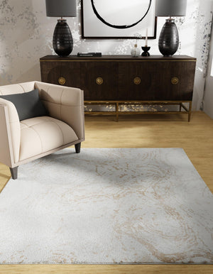 Ivory 7' 10 x 7' 10 Laguna Square Area Rug 100% Polypropylene Modern Contemporary Carpet for Bedrooms, Living Room, Dining, Office for Sale at Rug Engine