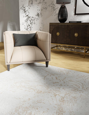 Ivory 7' 10 x 7' 10 Laguna Square Area Rug 100% Polypropylene Modern Contemporary Carpet for Bedrooms, Living Room, Dining, Office for Sale at Rug Engine