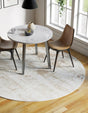 Ivory 3' 1 x 3' 1 Laguna Round Area Rug 100% Polypropylene Modern Contemporary Carpet for Bedrooms, Living Room, Dining, Office for Sale at Rug Engine