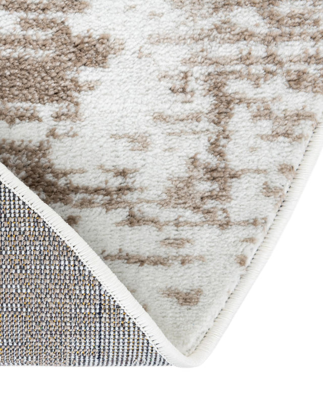 Ivory 3' 1 x 3' 1 Laguna Round Area Rug 100% Polypropylene Modern Contemporary Carpet for Bedrooms, Living Room, Dining, Office for Sale at Rug Engine