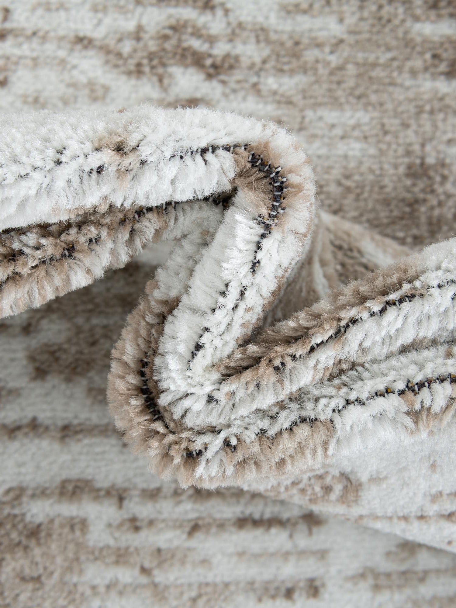 Ivory 6' 1 x 9' Laguna Rectangle Area Rug 100% Polypropylene Modern Contemporary Carpet for Bedrooms, Living Room, Dining, Office for Sale at Rug Engine