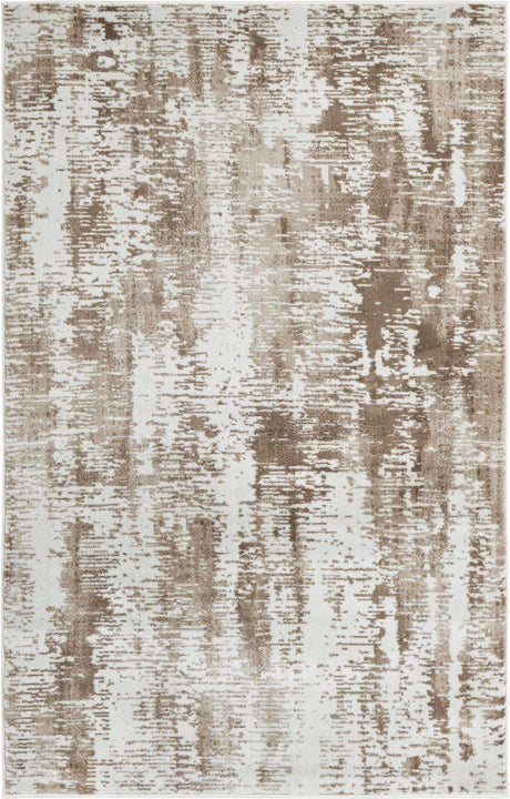Ivory 5' 3 x 8' Laguna Rectangle Area Rug 100% Polypropylene Modern Contemporary Carpet for Bedrooms, Living Room, Dining, Office for Sale at Rug Engine