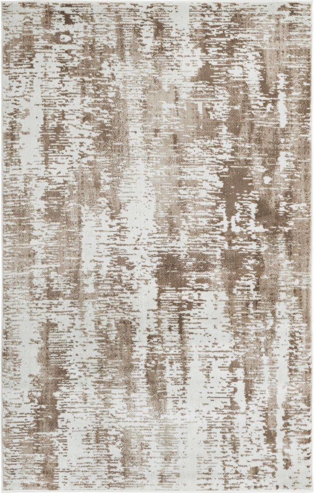 Ivory 5' 3 x 8' Laguna Rectangle Area Rug 100% Polypropylene Modern Contemporary Carpet for Bedrooms, Living Room, Dining, Office for Sale at Rug Engine