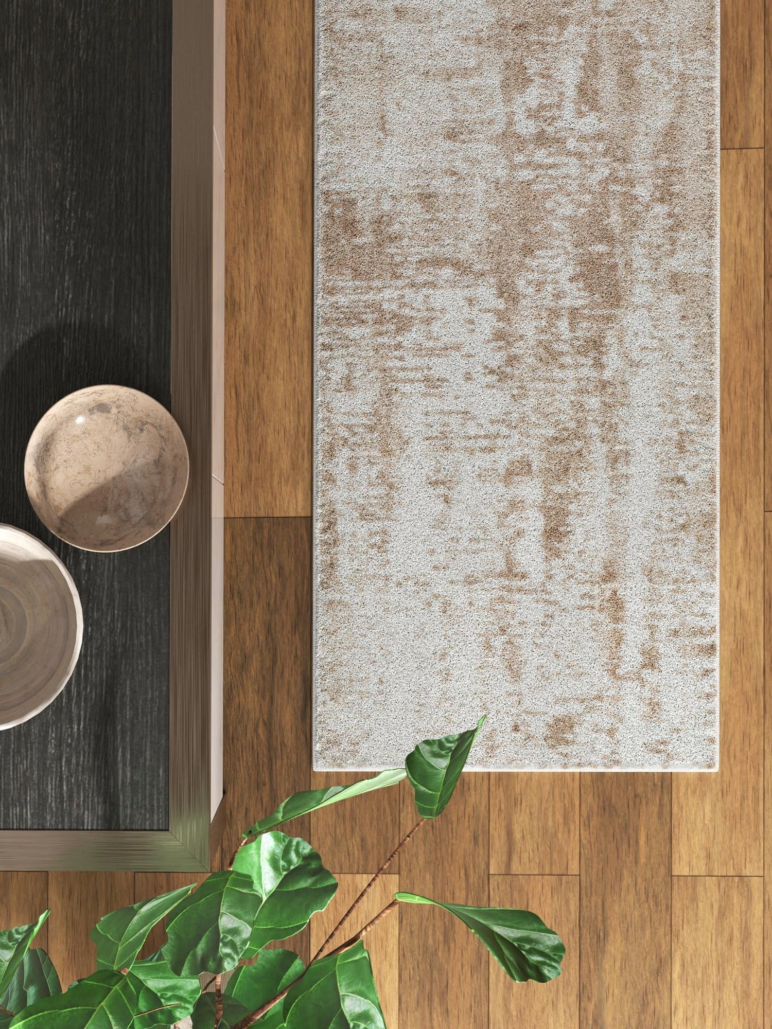 Ivory 2' x 6' 1 Laguna Runner Area Rug 100% Polypropylene Modern Contemporary Carpet for Bedrooms, Living Room, Dining, Office for Sale at Rug Engine