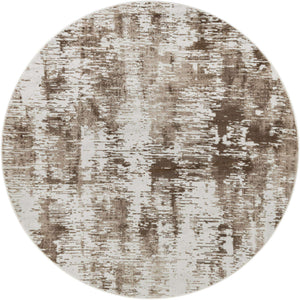 Ivory 7' 10 x 7' 10 Laguna Round Area Rug 100% Polypropylene Modern Contemporary Carpet for Bedrooms, Living Room, Dining, Office for Sale at Rug Engine
