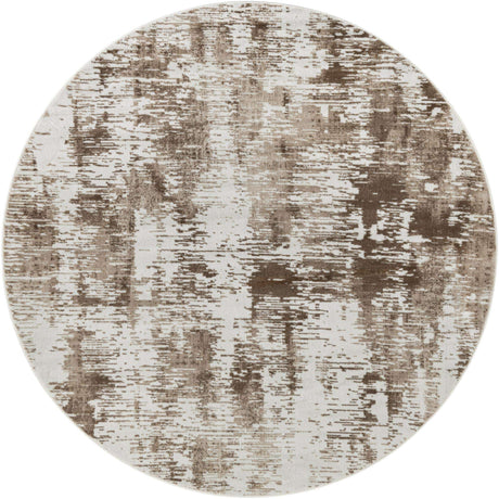Ivory 7' 10 x 7' 10 Laguna Round Area Rug 100% Polypropylene Modern Contemporary Carpet for Bedrooms, Living Room, Dining, Office for Sale at Rug Engine