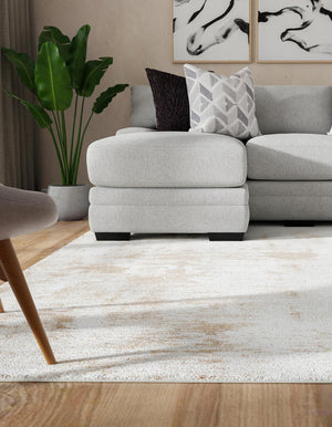 Ivory 7' 10 x 7' 10 Laguna Square Area Rug 100% Polypropylene Modern Contemporary Carpet for Bedrooms, Living Room, Dining, Office for Sale at Rug Engine