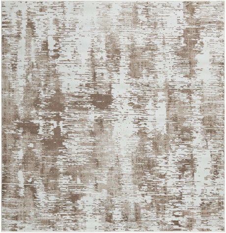 Ivory 7' 10 x 7' 10 Laguna Square Area Rug 100% Polypropylene Modern Contemporary Carpet for Bedrooms, Living Room, Dining, Office for Sale at Rug Engine