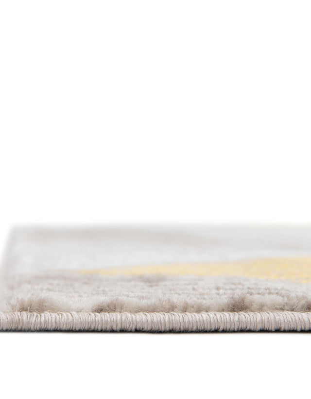 Ivory and Yellow 5' 3 x 8' Laguna Rectangle Area Rug 100% Polypropylene Modern Contemporary Carpet for Bedrooms, Living Room, Dining, Office for Sale at Rug Engine