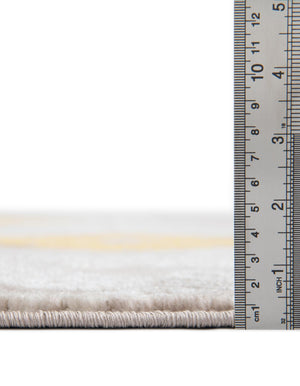 Ivory and Yellow 2' 7 x 8' Laguna Runner Area Rug 100% Polypropylene Modern Contemporary Carpet for Bedrooms, Living Room, Dining, Office for Sale at Rug Engine