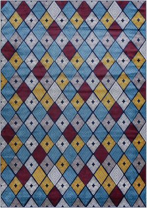 Multicolor 10' x 14' 1 Laguna Rectangle Area Rug 100% Polypropylene Modern Contemporary Carpet for Bedrooms, Living Room, Dining, Office for Sale at Rug Engine