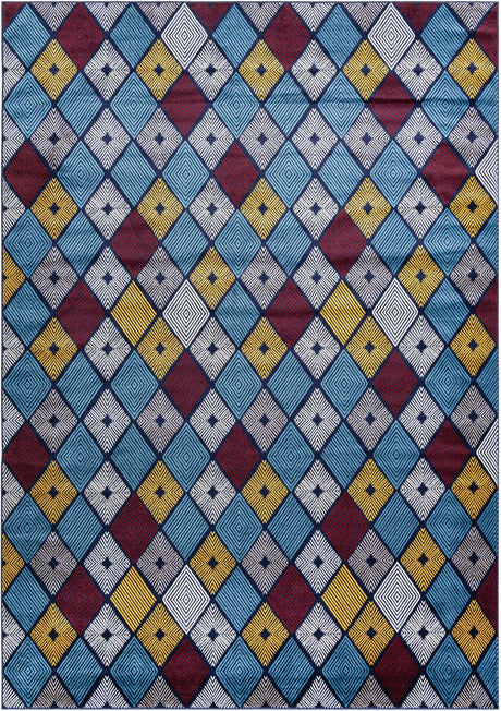 Multicolor 10' x 14' 1 Laguna Rectangle Area Rug 100% Polypropylene Modern Contemporary Carpet for Bedrooms, Living Room, Dining, Office for Sale at Rug Engine