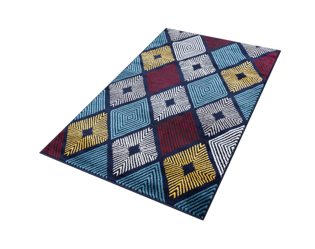 Multicolor 3' 1 x 5' 3 Laguna Rectangle Area Rug 100% Polypropylene Modern Contemporary Carpet for Bedrooms, Living Room, Dining, Office for Sale at Rug Engine