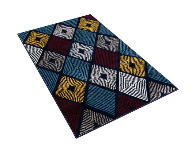 Multicolor 3' 1 x 5' 3 Laguna Rectangle Area Rug 100% Polypropylene Modern Contemporary Carpet for Bedrooms, Living Room, Dining, Office for Sale at Rug Engine