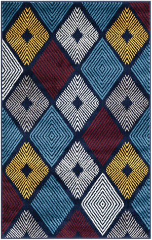 Multicolor 3' 1 x 5' 3 Laguna Rectangle Area Rug 100% Polypropylene Modern Contemporary Carpet for Bedrooms, Living Room, Dining, Office for Sale at Rug Engine