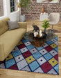 Multicolor 7' 1 x 10' Laguna Rectangle Area Rug 100% Polypropylene Modern Contemporary Carpet for Bedrooms, Living Room, Dining, Office for Sale at Rug Engine