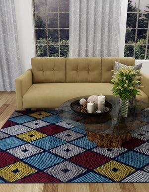 Multicolor 3' 1 x 5' 3 Laguna Rectangle Area Rug 100% Polypropylene Modern Contemporary Carpet for Bedrooms, Living Room, Dining, Office for Sale at Rug Engine