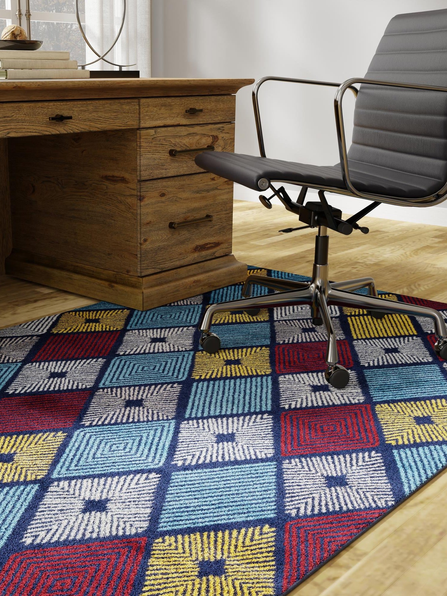 Multicolor 4' 1 x 6' 1 Laguna Rectangle Area Rug 100% Polypropylene Modern Contemporary Carpet for Bedrooms, Living Room, Dining, Office for Sale at Rug Engine