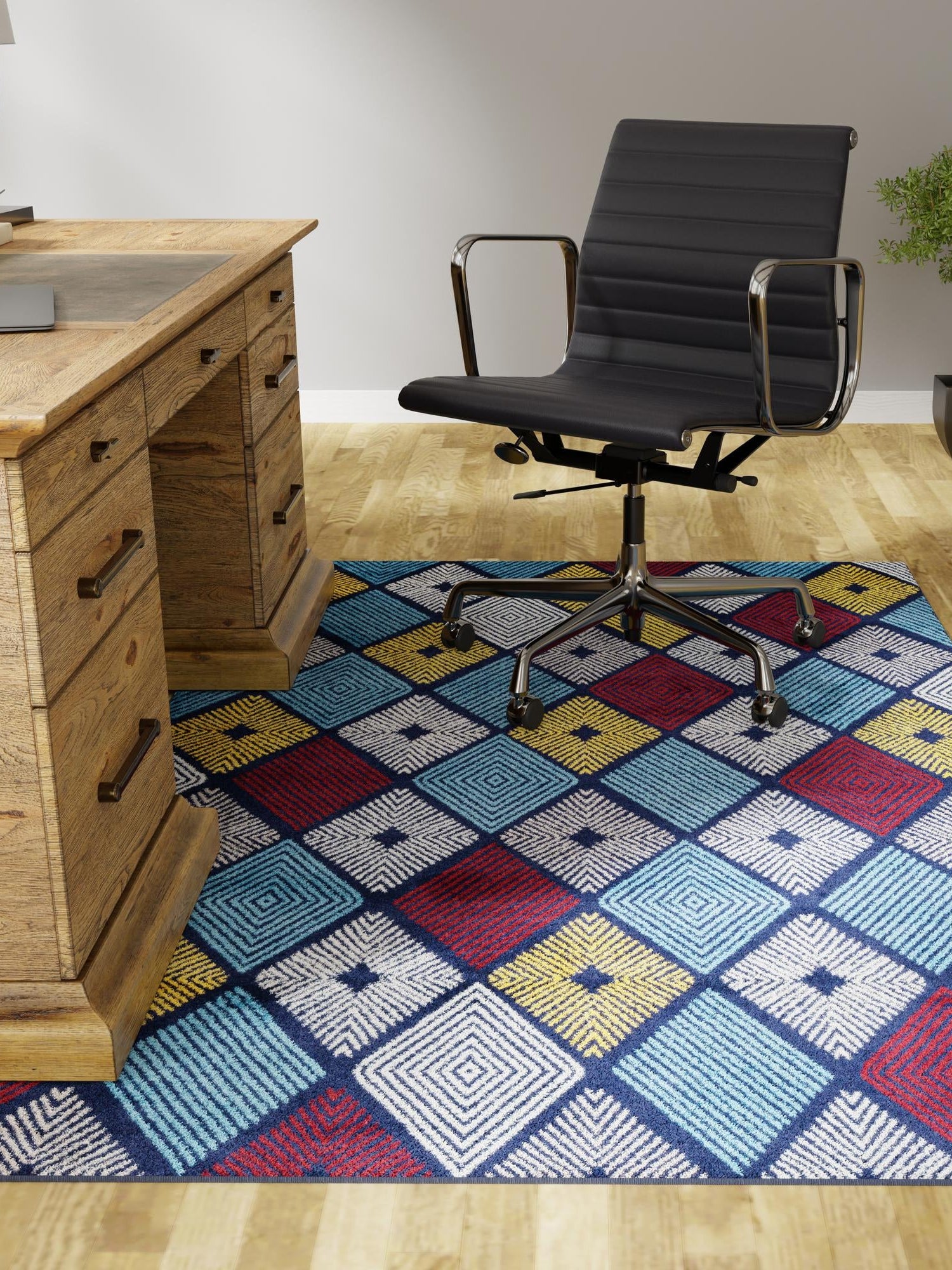 Multicolor 7' 1 x 10' Laguna Rectangle Area Rug 100% Polypropylene Modern Contemporary Carpet for Bedrooms, Living Room, Dining, Office for Sale at Rug Engine