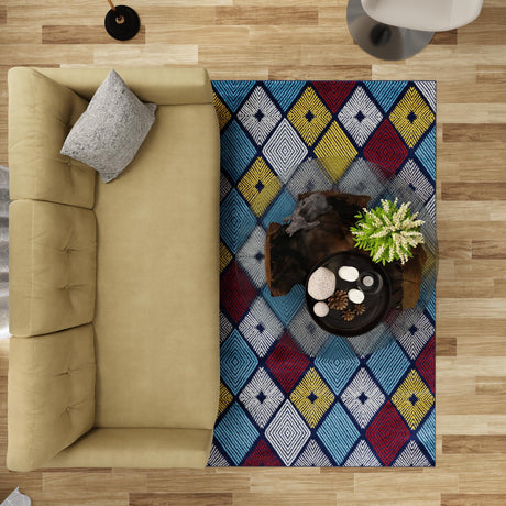 Multicolor 3' 1 x 5' 3 Laguna Rectangle Area Rug 100% Polypropylene Modern Contemporary Carpet for Bedrooms, Living Room, Dining, Office for Sale at Rug Engine