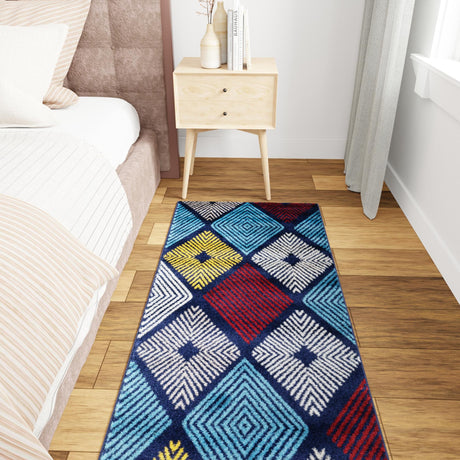 Multicolor 2' x 6' 1 Laguna Runner Area Rug 100% Polypropylene Modern Contemporary Carpet for Bedrooms, Living Room, Dining, Office for Sale at Rug Engine