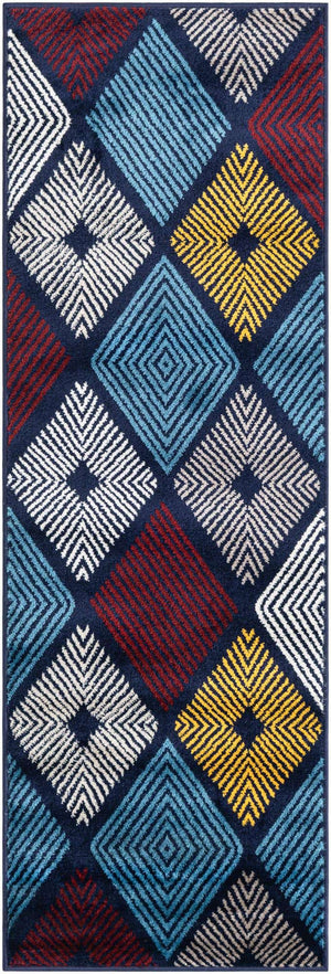 Multicolor 2' x 6' 1 Laguna Runner Area Rug 100% Polypropylene Modern Contemporary Carpet for Bedrooms, Living Room, Dining, Office for Sale at Rug Engine