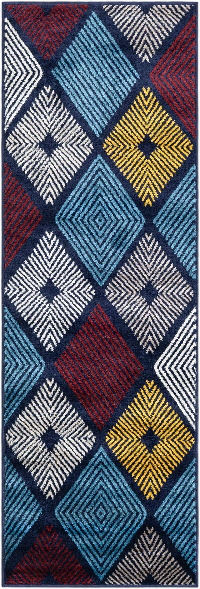 Multicolor 2' x 6' 1 Laguna Runner Area Rug 100% Polypropylene Modern Contemporary Carpet for Bedrooms, Living Room, Dining, Office for Sale at Rug Engine