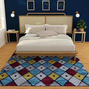 Multicolor 7' 10 x 7' 10 Laguna Square Area Rug 100% Polypropylene Modern Contemporary Carpet for Bedrooms, Living Room, Dining, Office for Sale at Rug Engine