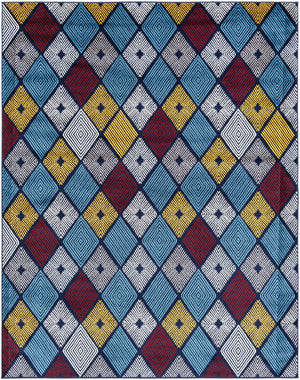 Multicolor 7' 10 x 10' Laguna Rectangle Area Rug 100% Polypropylene Modern Contemporary Carpet for Bedrooms, Living Room, Dining, Office for Sale at Rug Engine