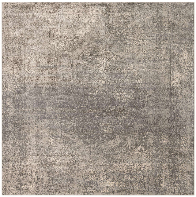Gray 10' x 10' Portland Square Area Rug 85% Polypropylene & 15% Polyester Vintage Distressed Traditional Carpet for Home Decor for Sale at Rug Engine