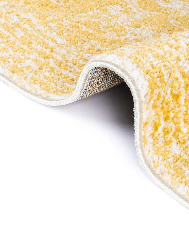 Yellow 12' x 12' Bromley Square Area Rug 100% Polypropylene With Cotton Backing Vintage Distressed Colorful Traditional Carpet for Living Dining Rooms Offices for Sale at Rug Engine