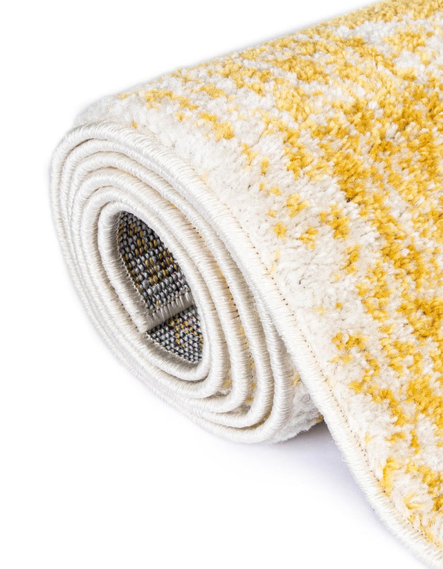 Yellow 12' x 12' Bromley Square Area Rug 100% Polypropylene With Cotton Backing Vintage Distressed Colorful Traditional Carpet for Living Dining Rooms Offices for Sale at Rug Engine