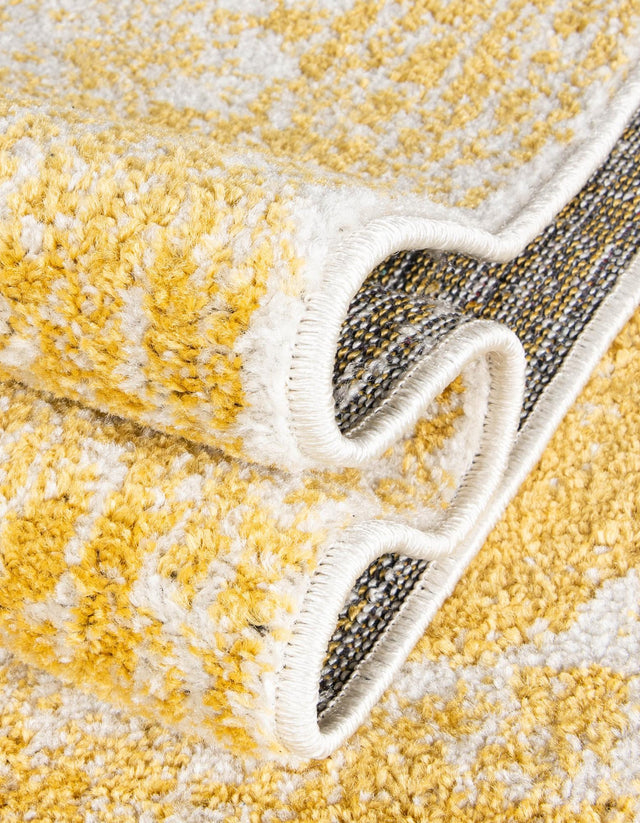 Yellow 12' x 12' Bromley Square Area Rug 100% Polypropylene With Cotton Backing Vintage Distressed Colorful Traditional Carpet for Living Dining Rooms Offices for Sale at Rug Engine