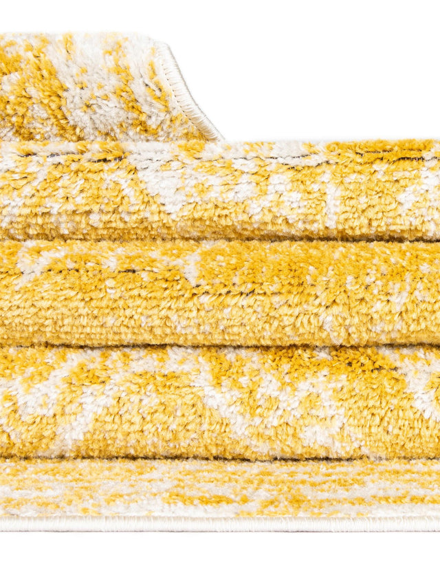 Yellow 12' x 12' Bromley Square Area Rug 100% Polypropylene With Cotton Backing Vintage Distressed Colorful Traditional Carpet for Living Dining Rooms Offices for Sale at Rug Engine
