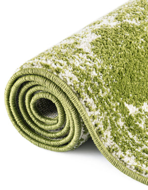 Green 10' x 10' Bromley Square Area Rug 100% Polypropylene With Cotton Backing Vintage Distressed Colorful Traditional Carpet for Living Dining Rooms Offices for Sale at Rug Engine