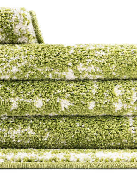Green 10' x 10' Bromley Square Area Rug 100% Polypropylene With Cotton Backing Vintage Distressed Colorful Traditional Carpet for Living Dining Rooms Offices for Sale at Rug Engine