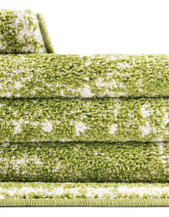 Green 10' x 10' Bromley Square Area Rug 100% Polypropylene With Cotton Backing Vintage Distressed Colorful Traditional Carpet for Living Dining Rooms Offices for Sale at Rug Engine