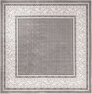 Gray 12' x 12' Williamsburg Square Area Rug 100% Polypropylene With Cotton Backing Durable Easy Clean Stain Resistant Carpet for Sale at Rug Engine